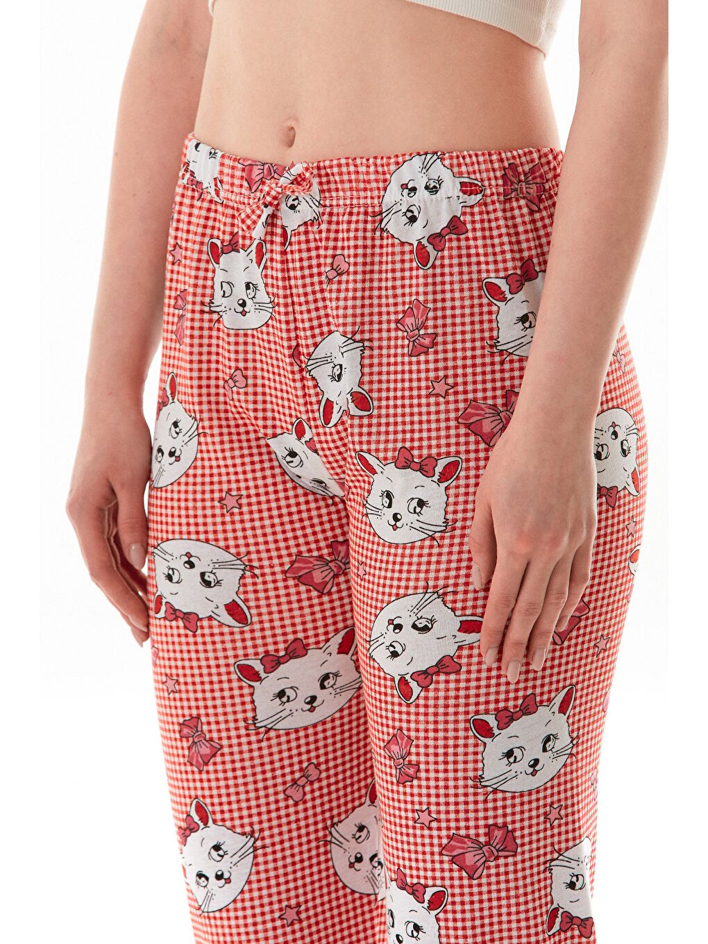 Beyaz Limon Baskılı Pijama Altı-4