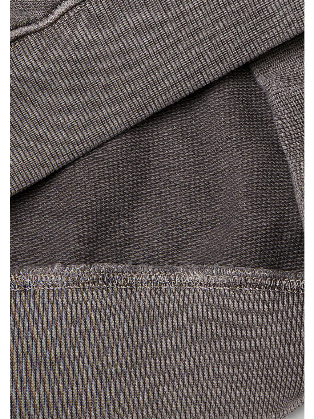 Erkek Çocuk Antrasit Baskılı Soluk Efektli Kese Cepli Kapüşonlu Sweatshirt-2