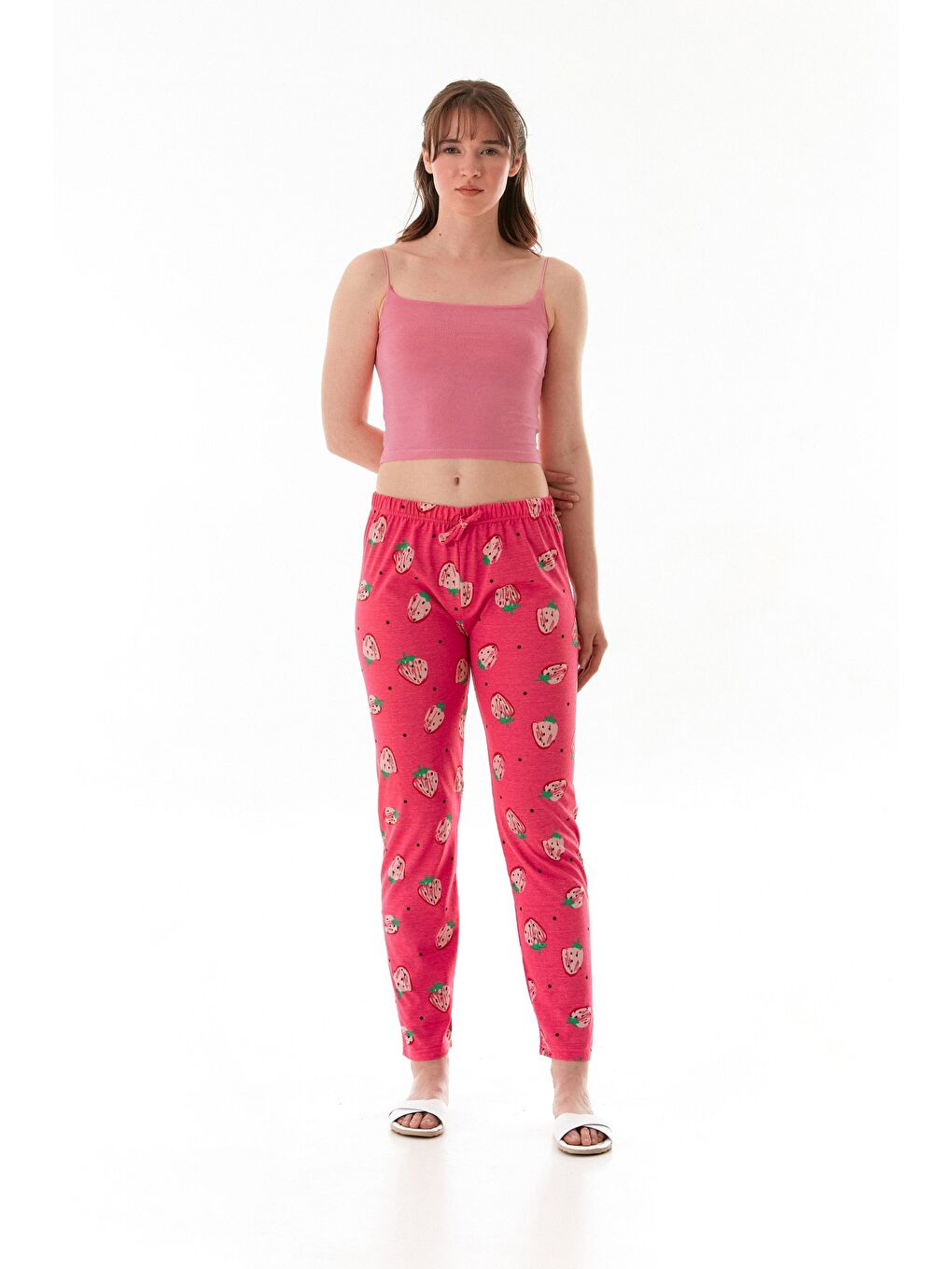 Yeşil Ayıcık Baskılı Ekose Pijama Altı-3