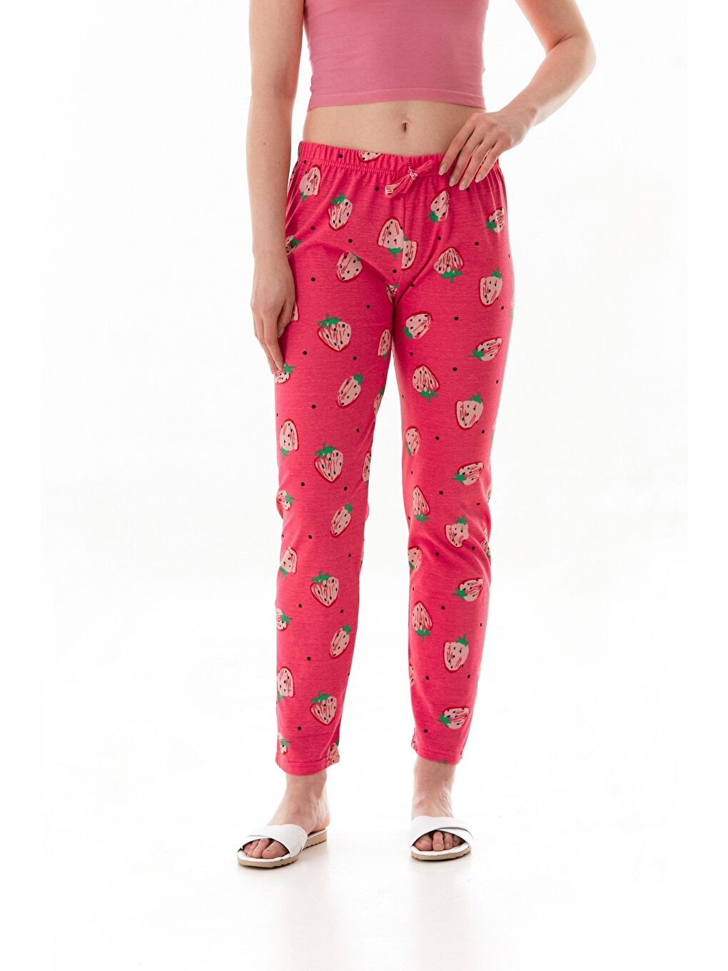 Yeşil Ayıcık Baskılı Ekose Pijama Altı-2