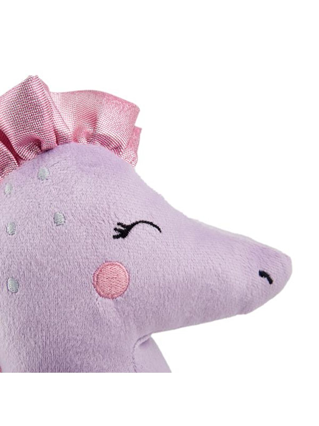 Soft Deniz Atı Figürlü Yastık - Lila - 16x24 cm-3