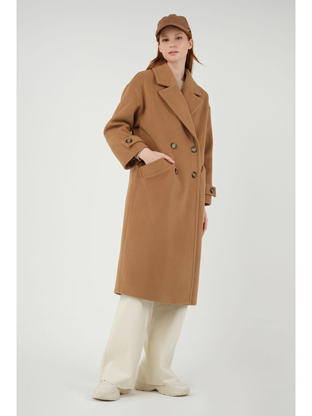 Kahverengi Kolu Apolet Detaylı Kaban Camel-3