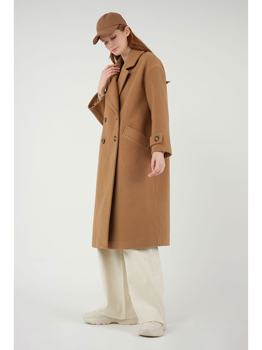 Kahverengi Kolu Apolet Detaylı Kaban Camel-4