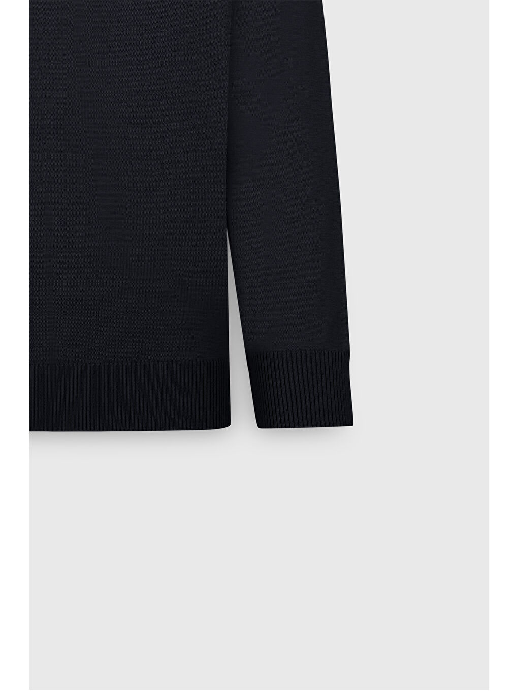 Erkek Lacivert Pamuklu Standart Fit Normal Kesim V Yaka Basic Triko Kazak-8