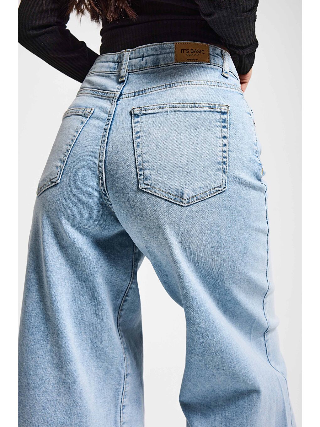 Mavi Kadın Ice Renk 4s6-32 Palazzo Fit Esnek Kumaş İç Boy 80cm Denim Jean-2