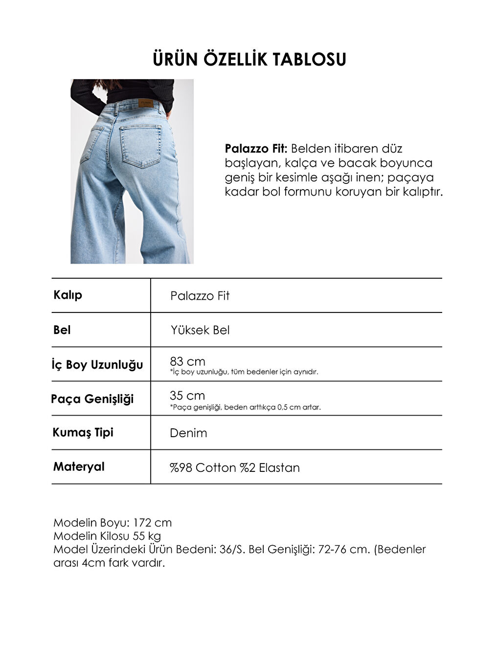 Mavi Kadın Ice Renk 4s6-32 Palazzo Fit Esnek Kumaş İç Boy 80cm Denim Jean-3