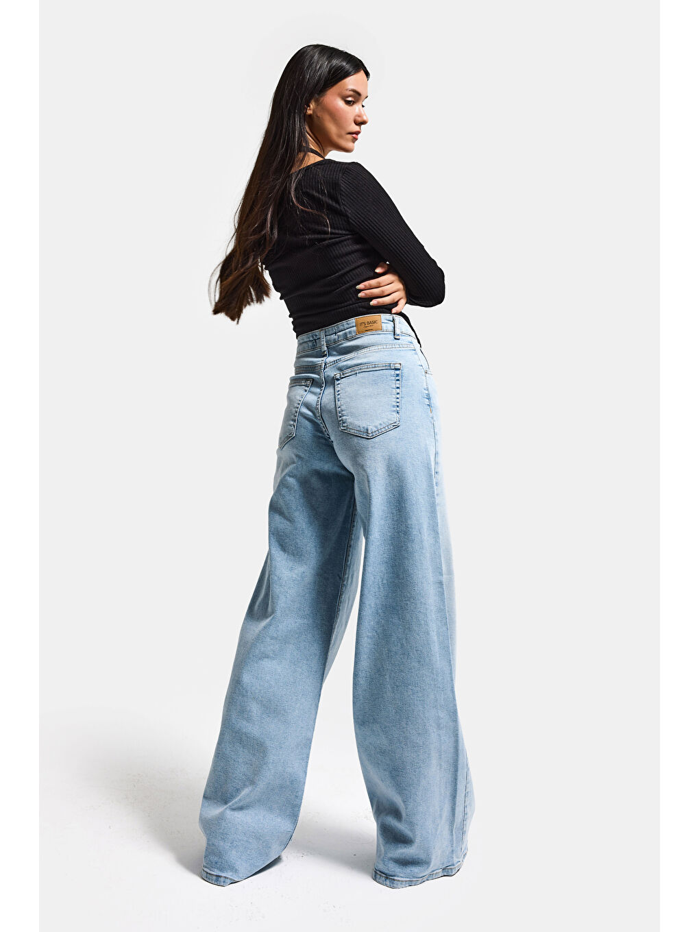 Mavi Kadın Ice Renk 4s6-32 Palazzo Fit Esnek Kumaş İç Boy 80cm Denim Jean-5