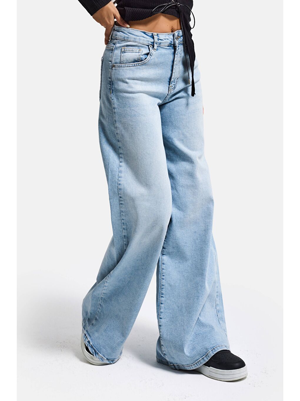 Mavi Kadın Ice Renk 4s6-32 Palazzo Fit Esnek Kumaş İç Boy 80cm Denim Jean-6
