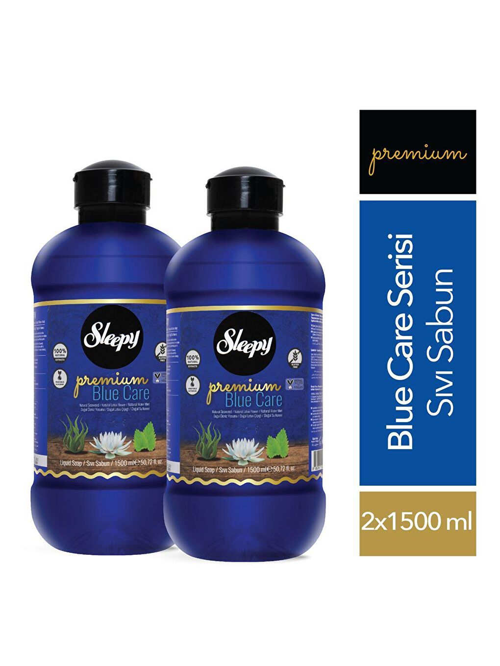 Sleepy Beyaz Premium Blue Care Serisi Sıvı Sabun 2x1500 ml