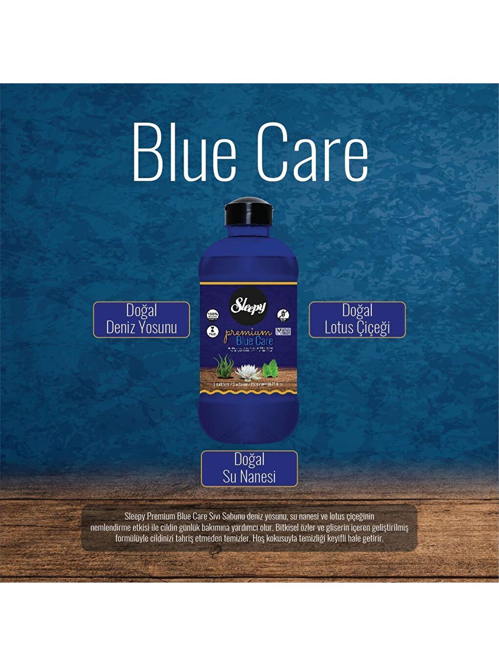 Sleepy Beyaz Premium Blue Care Serisi Sıvı Sabun 2x1500 ml - 1