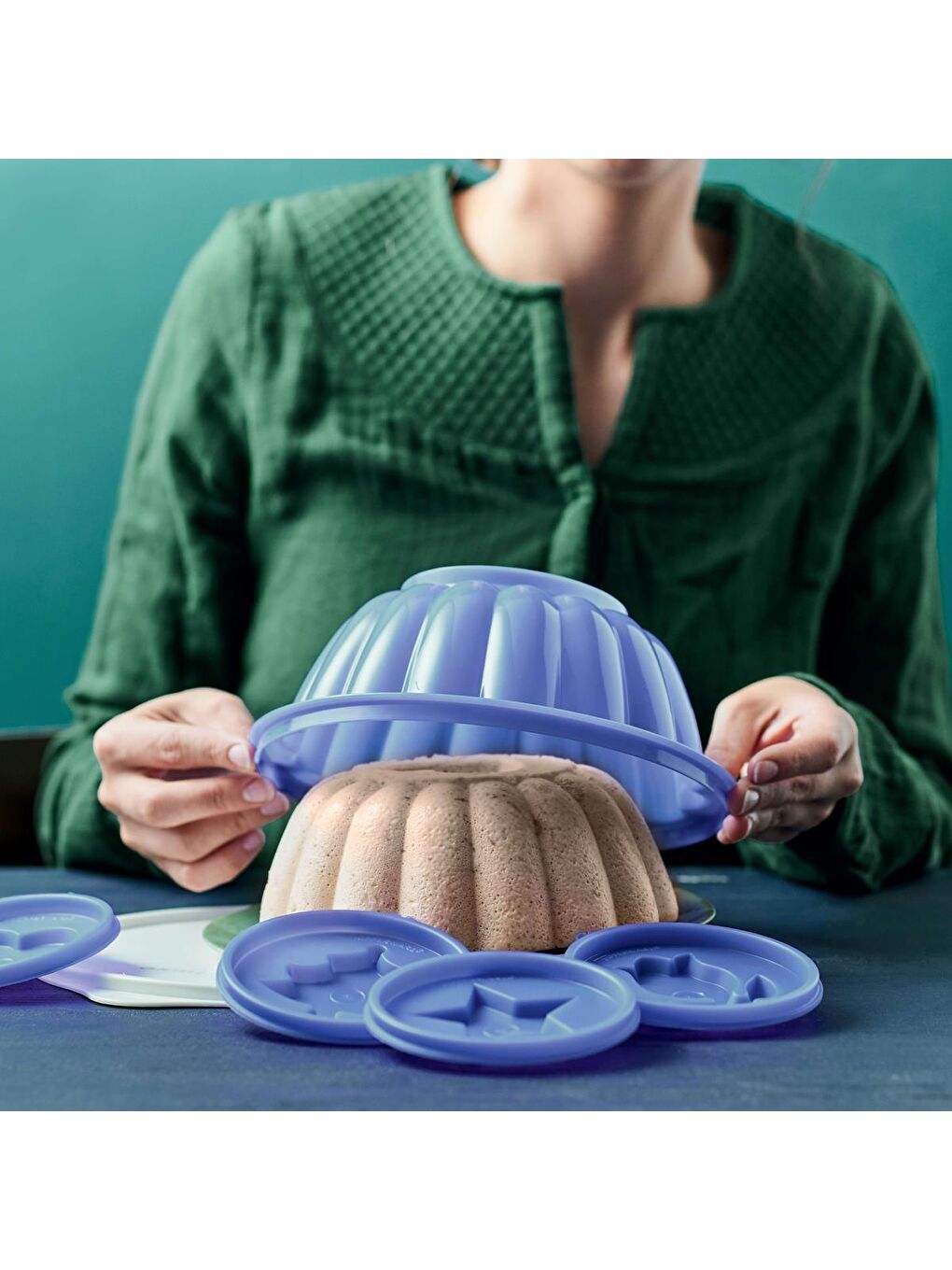 Tupperware Mor Jel Servis Kalıbı Mürdüm - 1