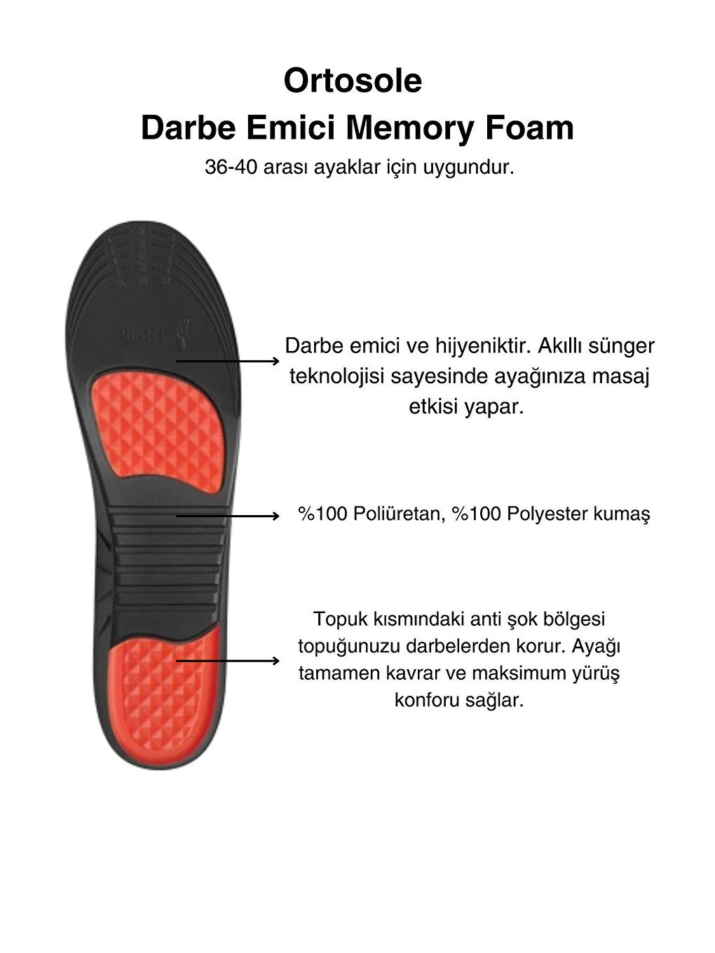 Letoon Pembe Kadın Memory Foam Tabanlık - 2