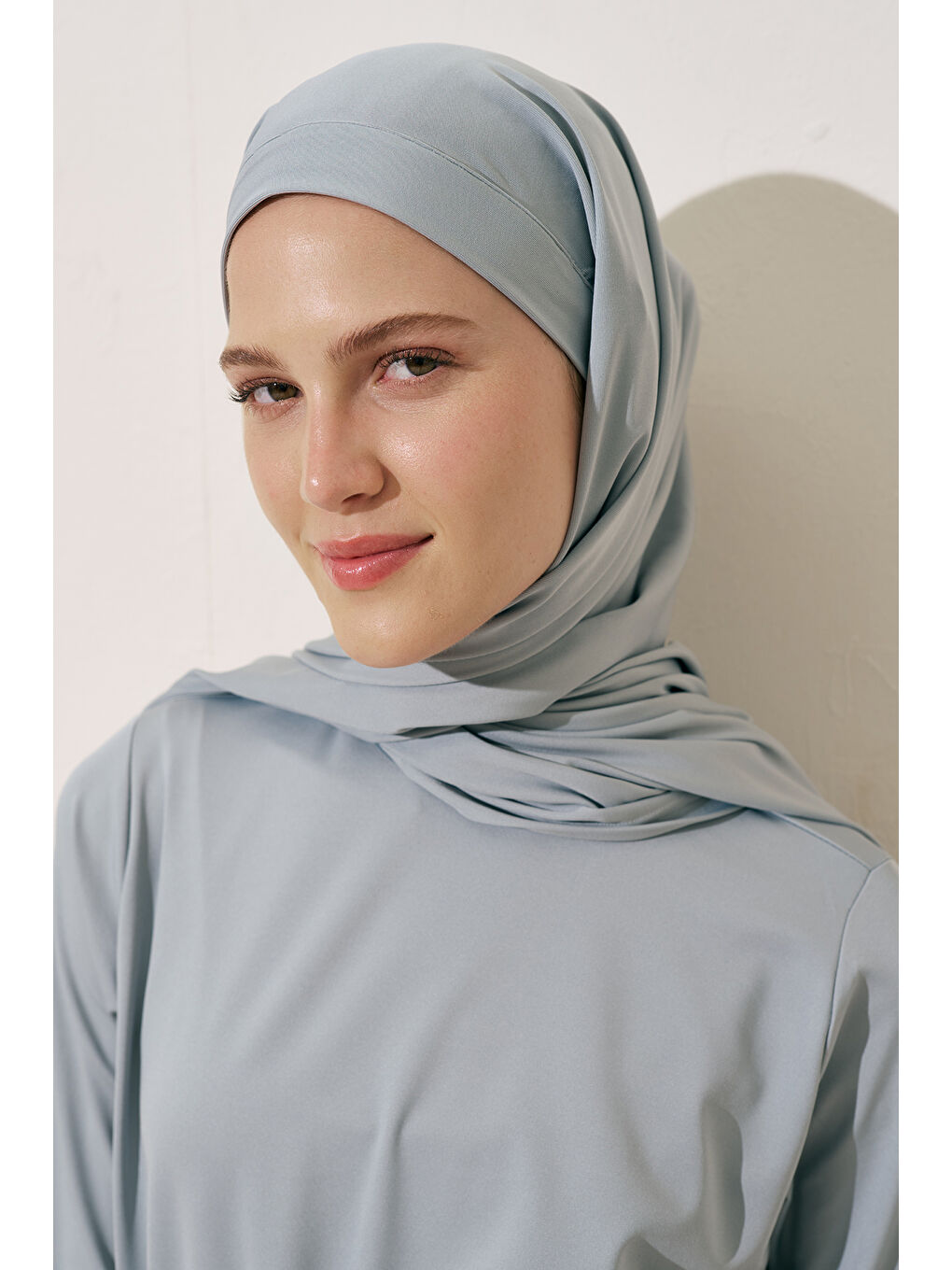 Bone Bağlamalı Mayo Şal Mavi-1