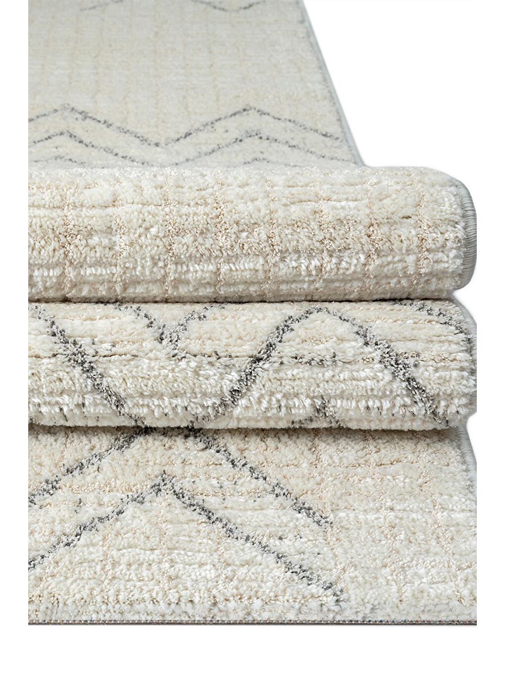 Ekru Claude 1637 Modern Dokuma Halı Yumuşak İplikli-100x300-1