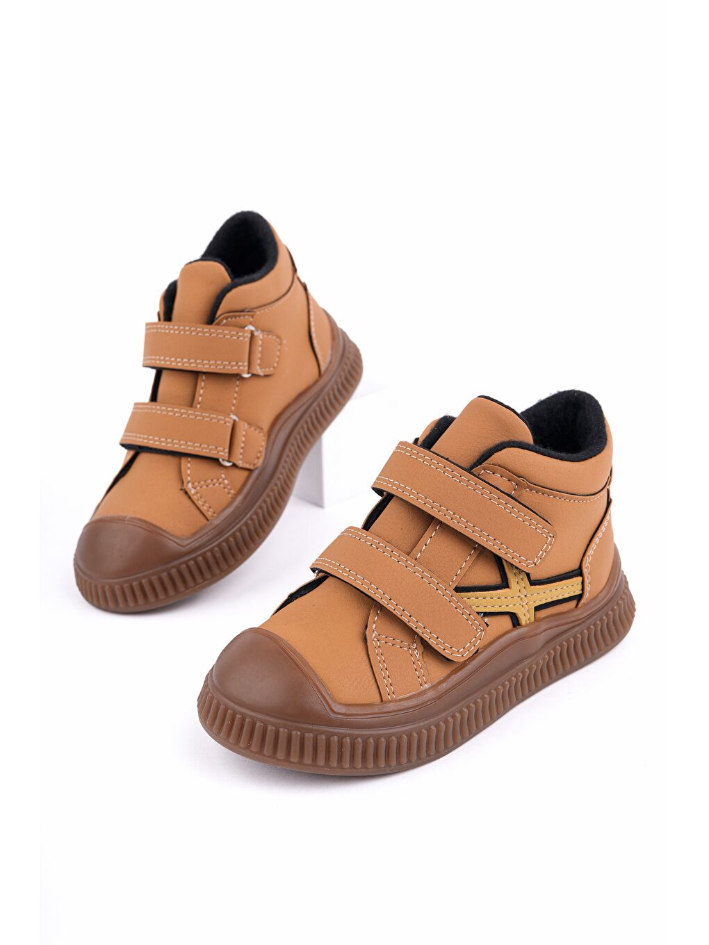 Kahverengi NEMO Çift Cırtlı Unısex Çocuk Bot-1