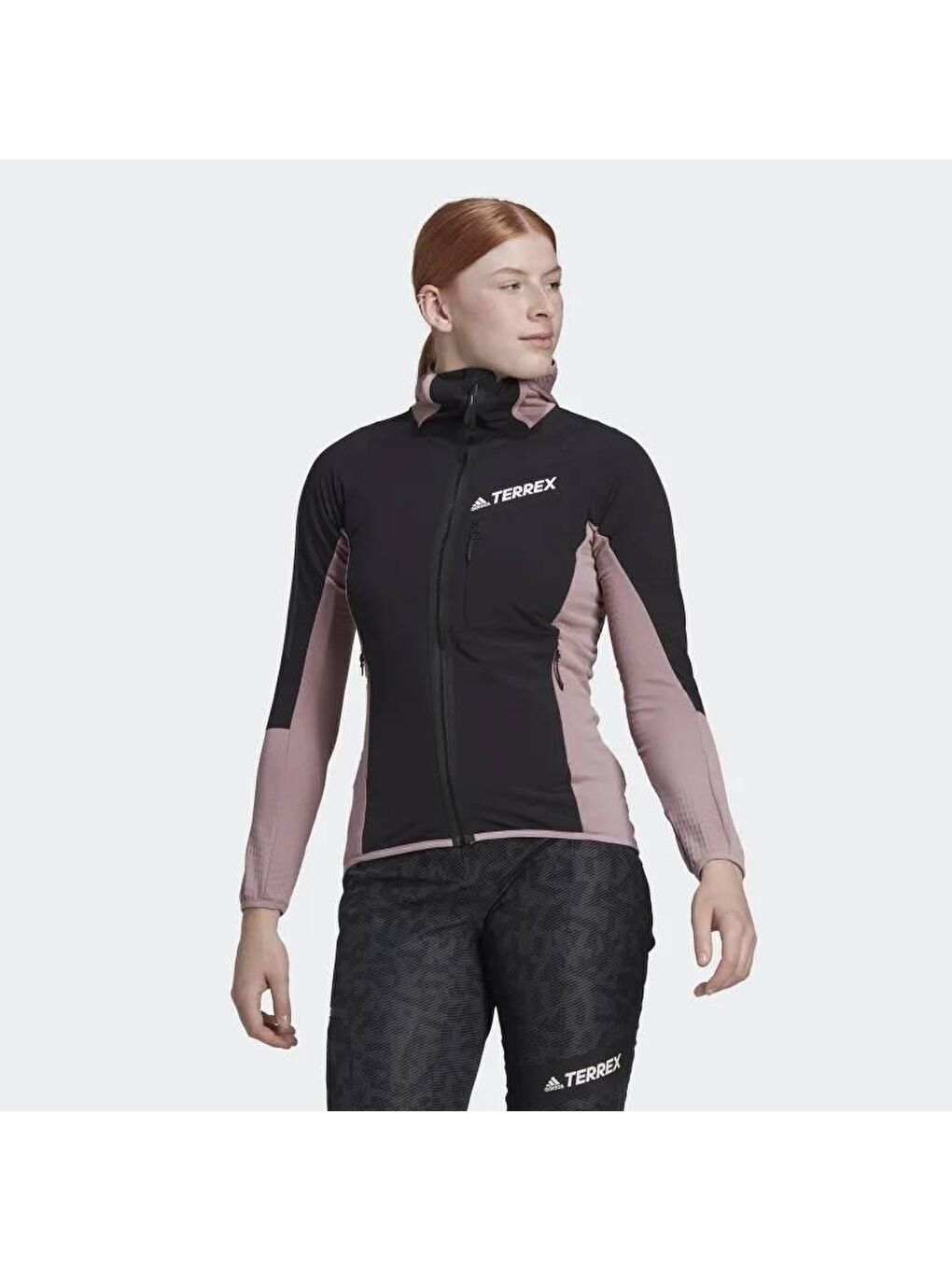 W Tr Flooce Hdj Kadın Siyah Kapüşonlu Fermuarlı Sweatshirt