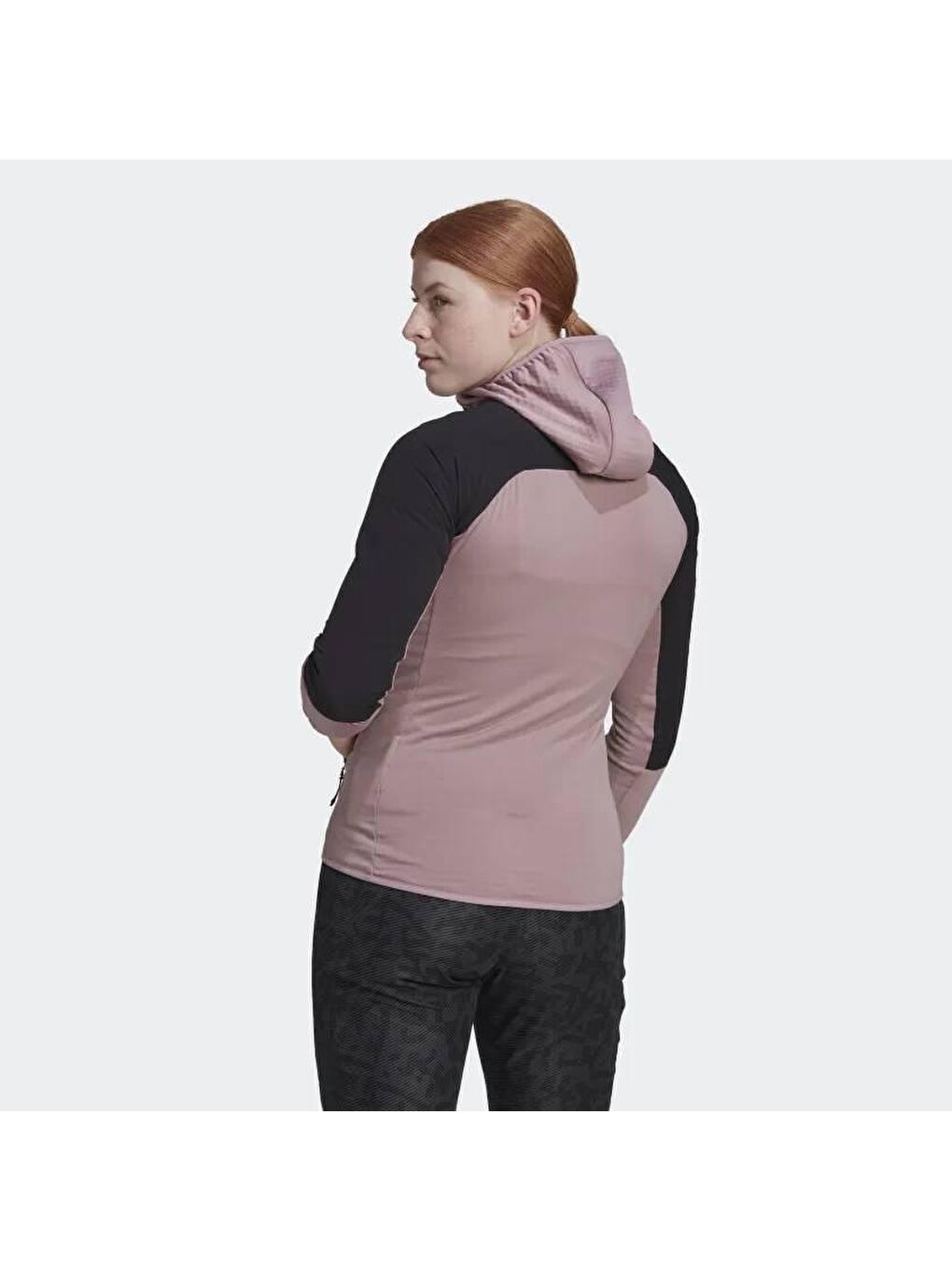 W Tr Flooce Hdj Kadın Siyah Kapüşonlu Fermuarlı Sweatshirt-1