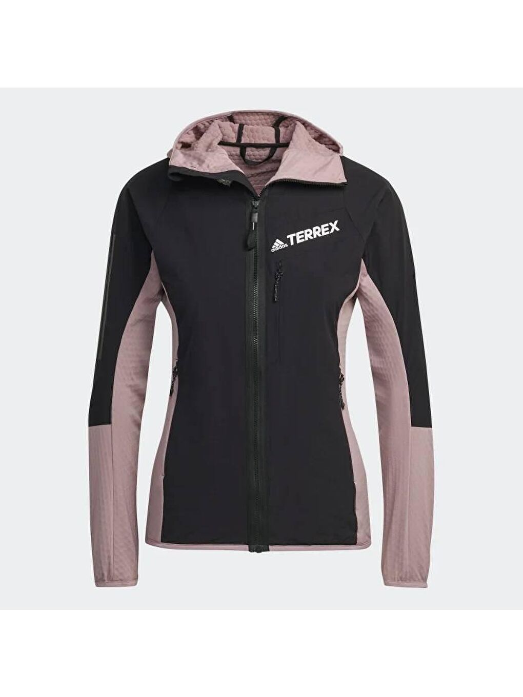 W Tr Flooce Hdj Kadın Siyah Kapüşonlu Fermuarlı Sweatshirt-2