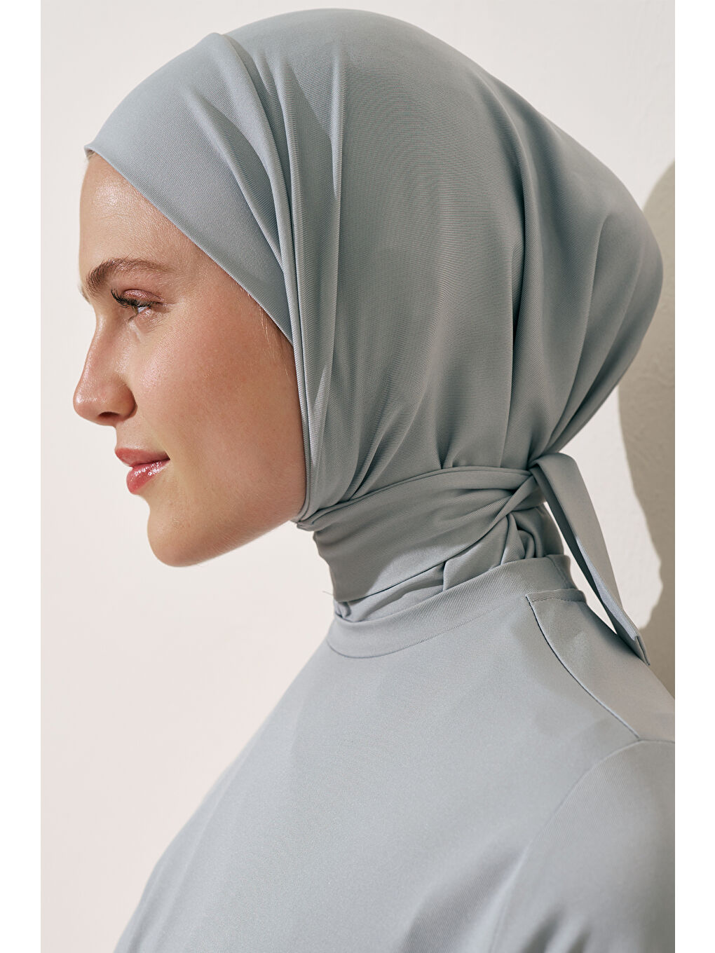 Bone Bağlamalı Mayo Şal Mavi-3