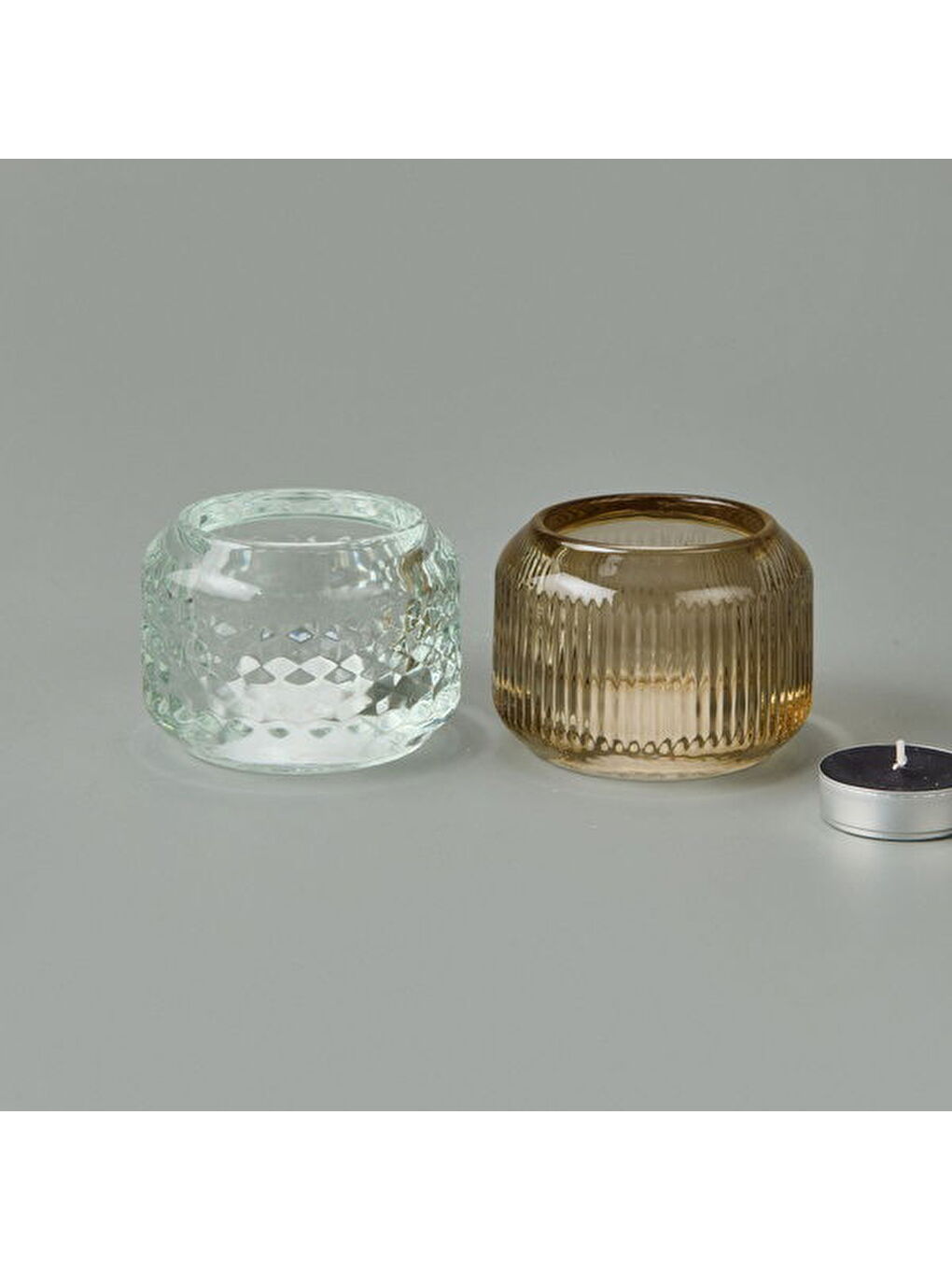 Karışık Cam Şamdan - Asorti - 7 cm-1