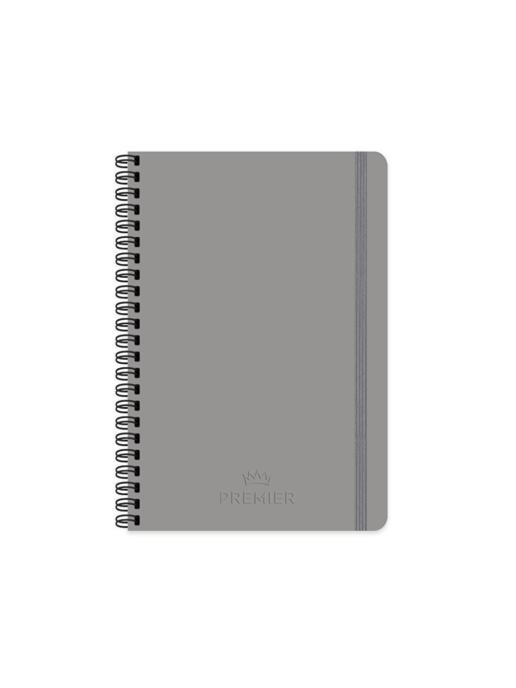 Keskin Color 17x24 Kareli Spiralli Premier Defter - Gri