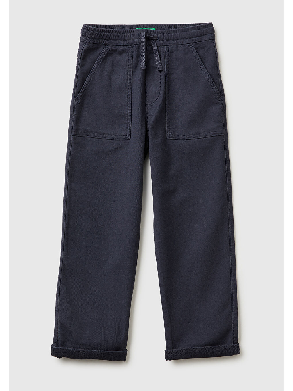 Erkek Çocuk Koyu Gri Arka Cebi Logo İşlemeli Dört Cepli Jogger Pantolon