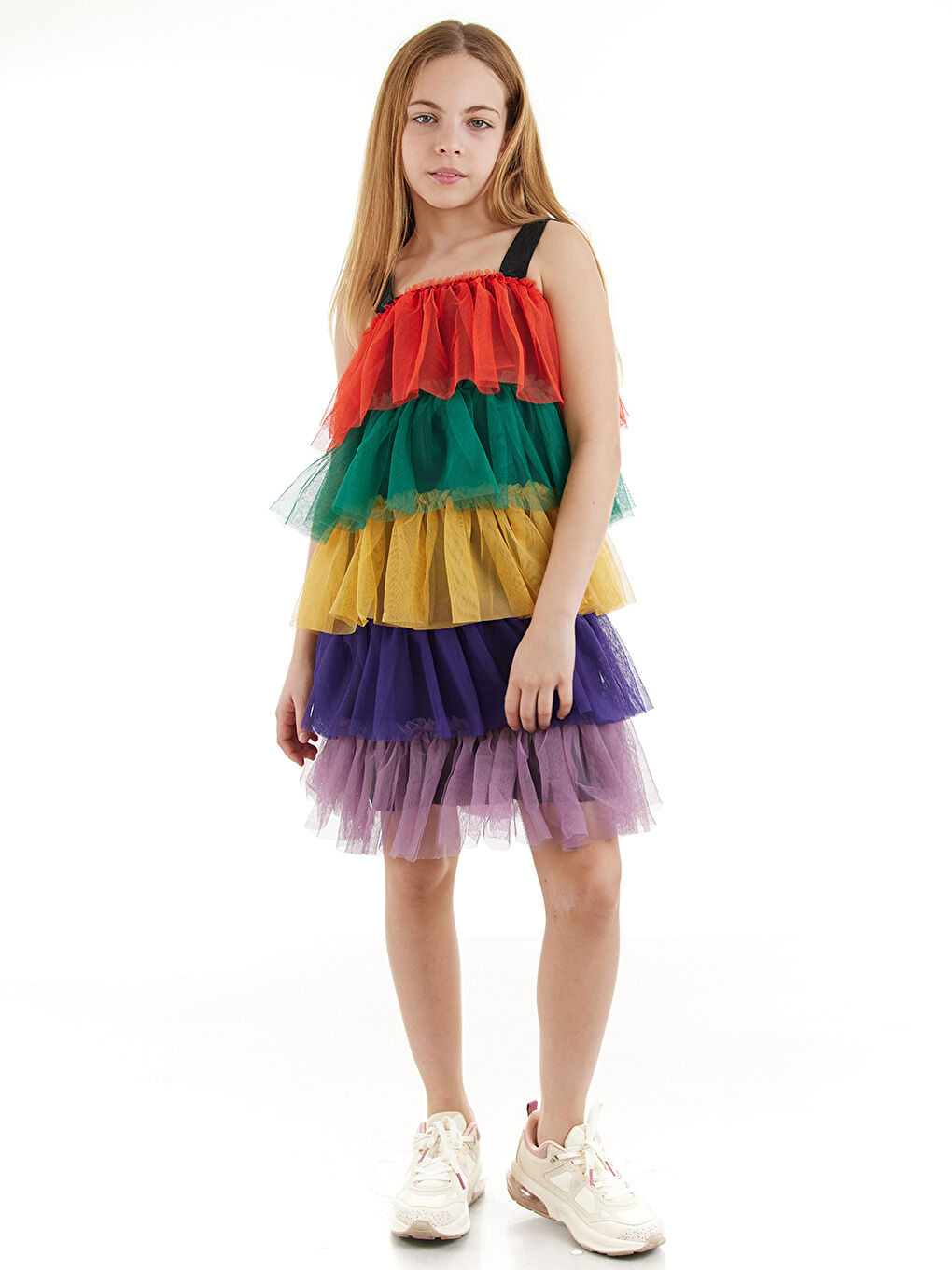 Siyah Askılı Kız Çocuk Tütü Elbise