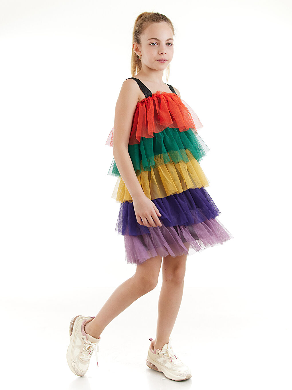 Siyah Askılı Kız Çocuk Tütü Elbise-2