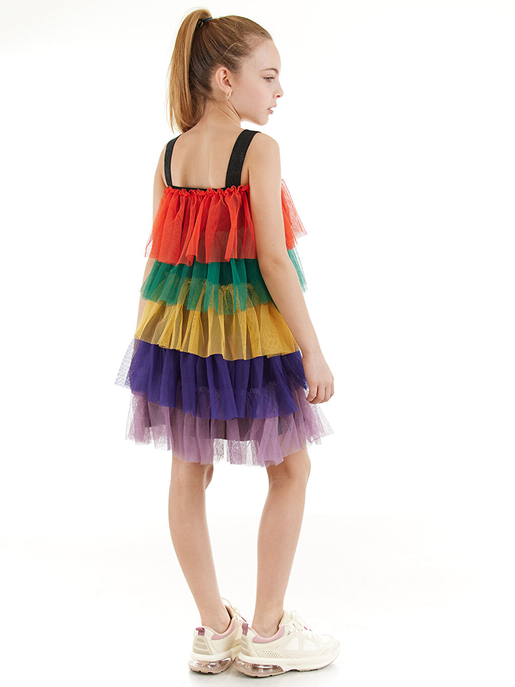 Siyah Askılı Kız Çocuk Tütü Elbise-3