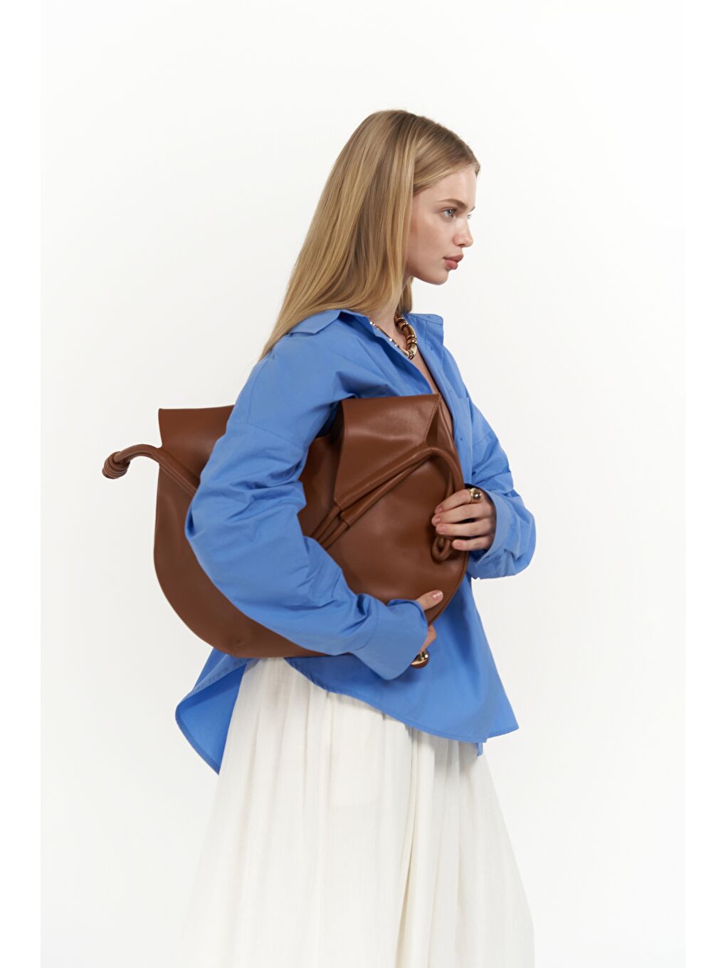 Josie Oversize Mavi Gömlek-2