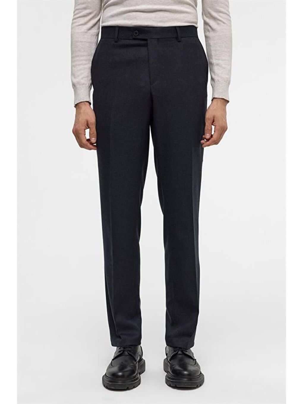 Siyah Slim 5 Cep Kalıp Düz Pantolon-3