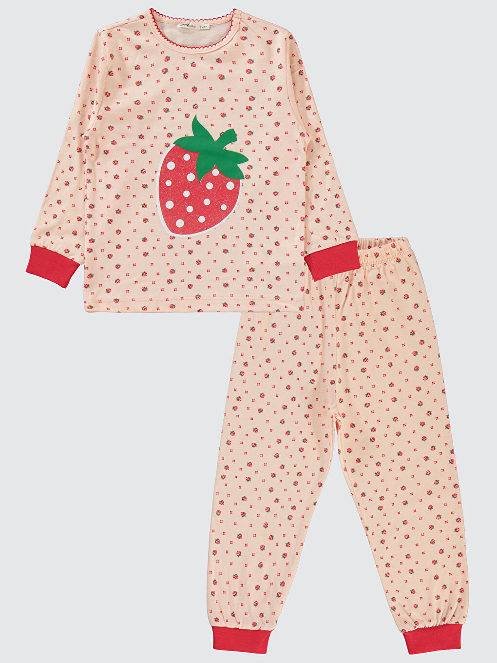 Pembe Girls Kız Çocuk Pijama Takımı 2-5 Yaş Açık Pudra