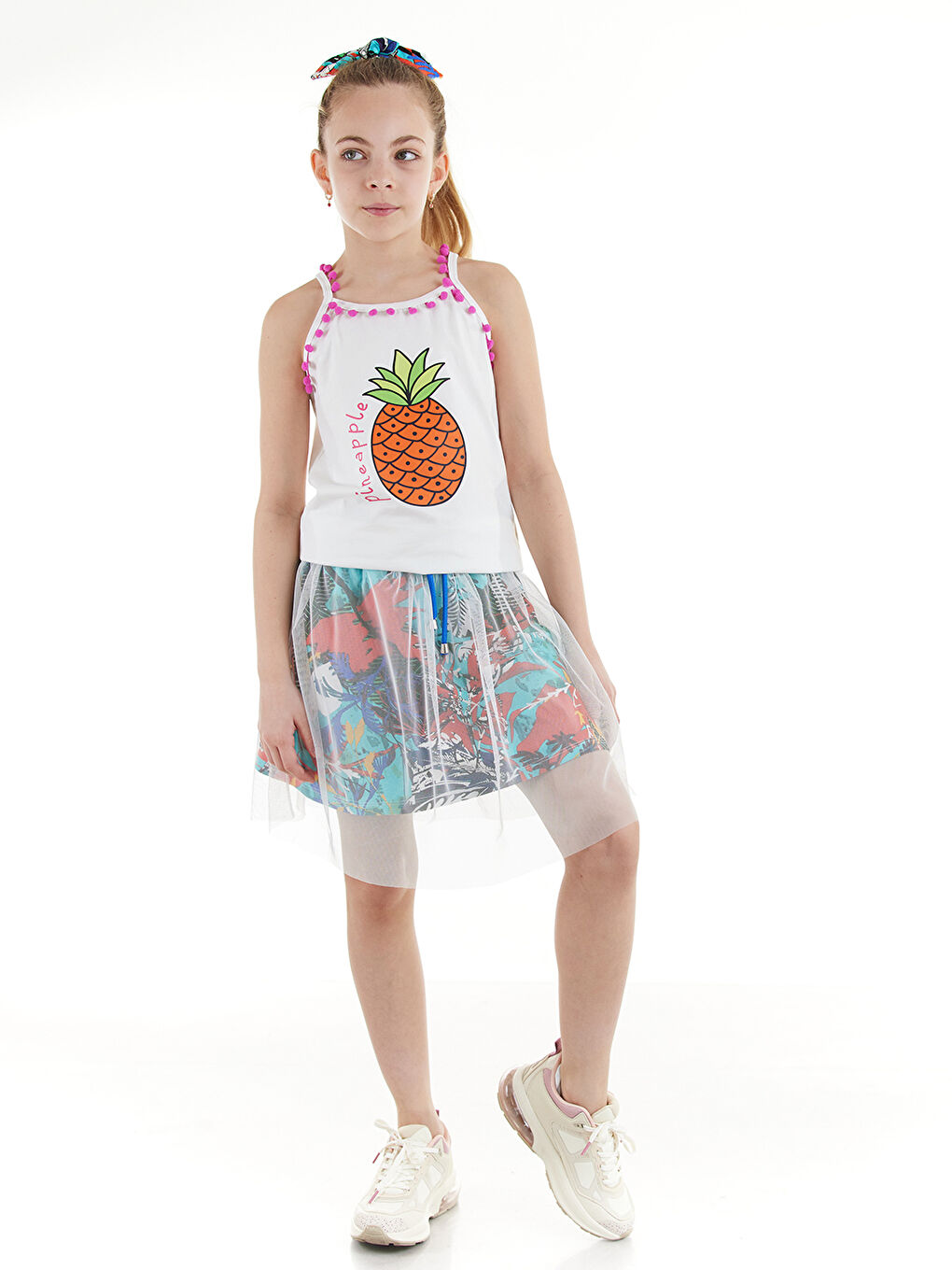Colorinas Karişik Pineapple Etek Atlet Toka Takım