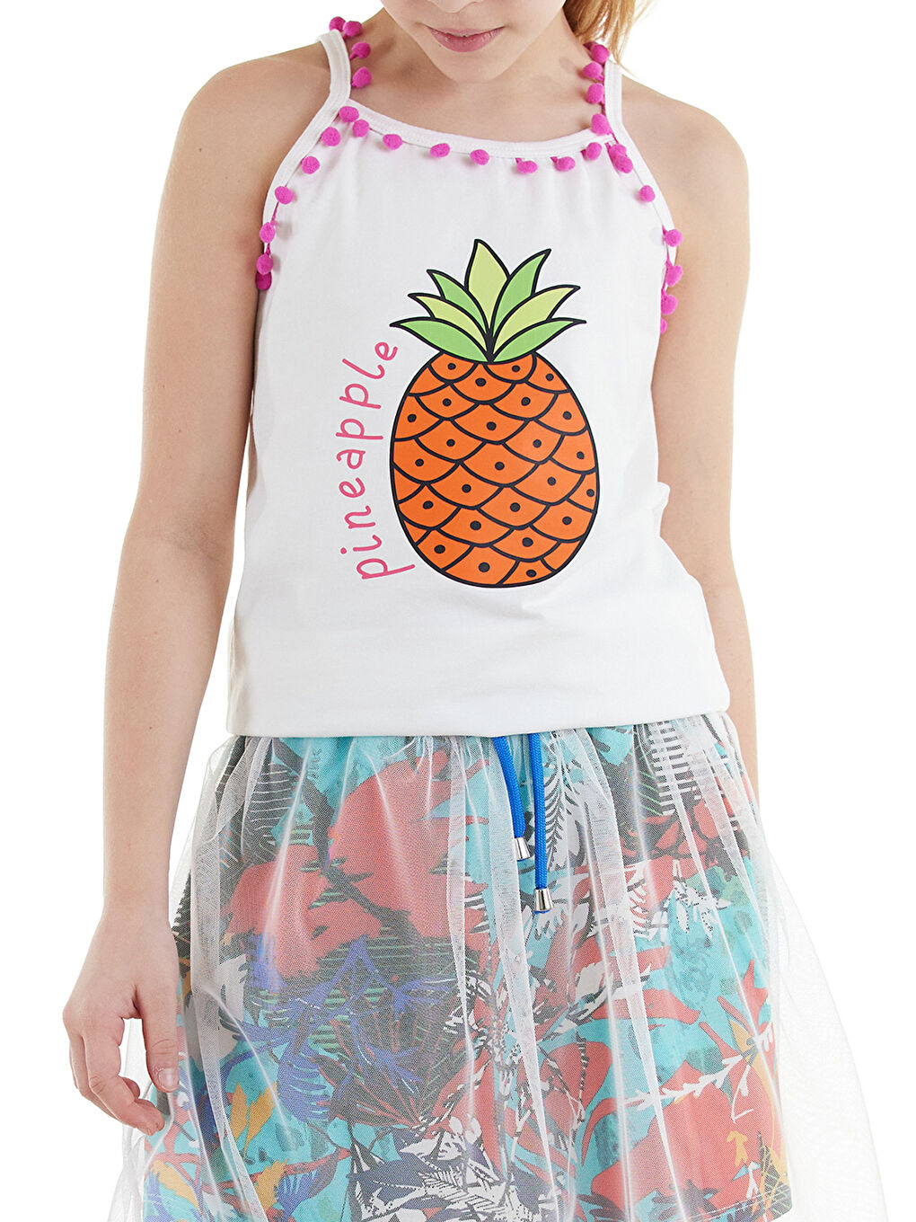 Colorinas Karişik Pineapple Etek Atlet Toka Takım - 4