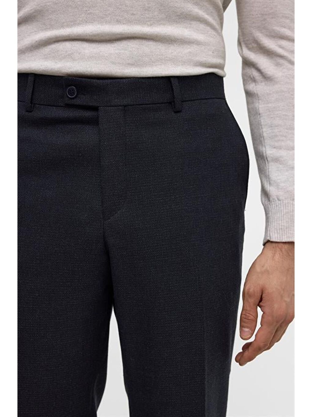 Siyah Slim 5 Cep Kalıp Düz Pantolon-9