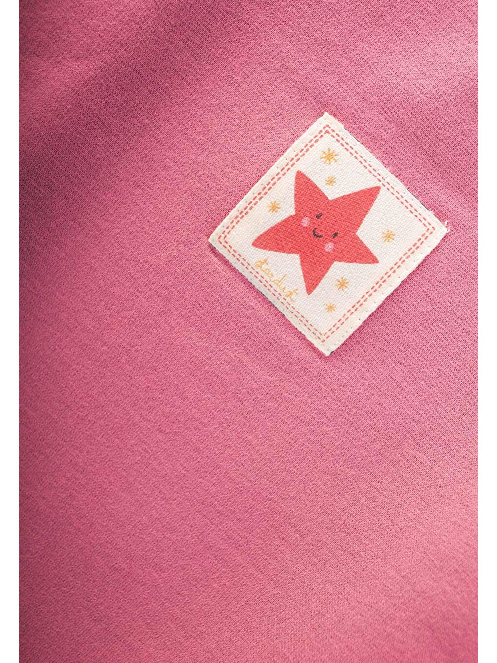 Etiket Detaylı Sweatshirt Takım 1-7 Yaş Mercan-2