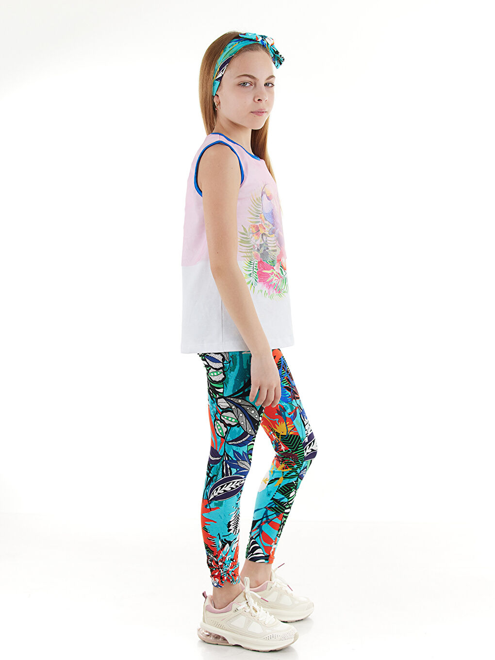 Karışık Tropical Tayt Atlet Toka Takım-1