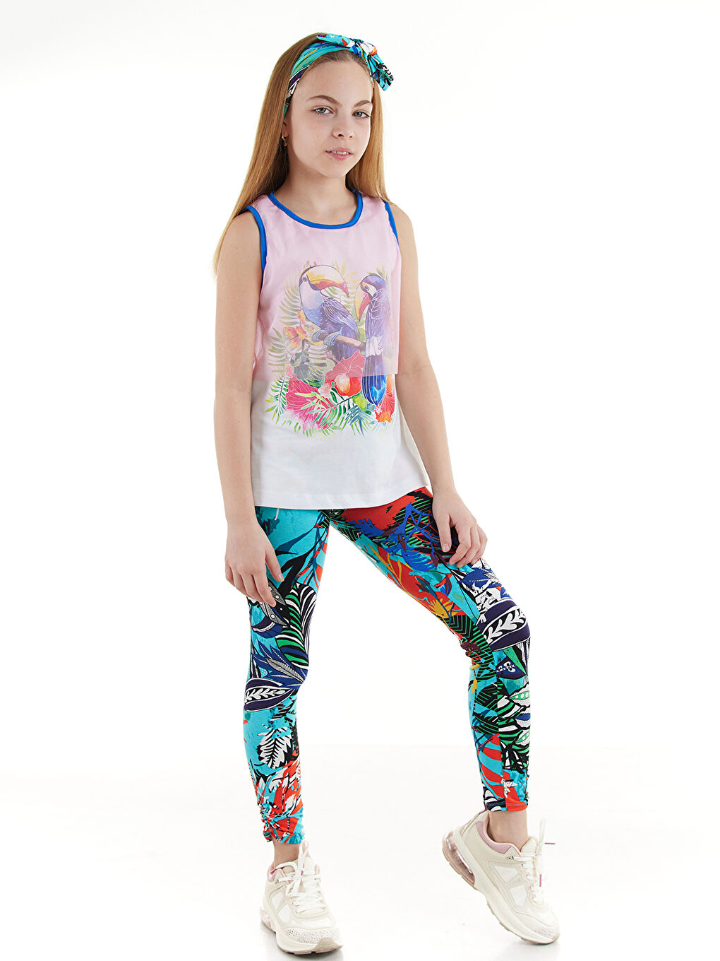 Karışık Tropical Tayt Atlet Toka Takım-2
