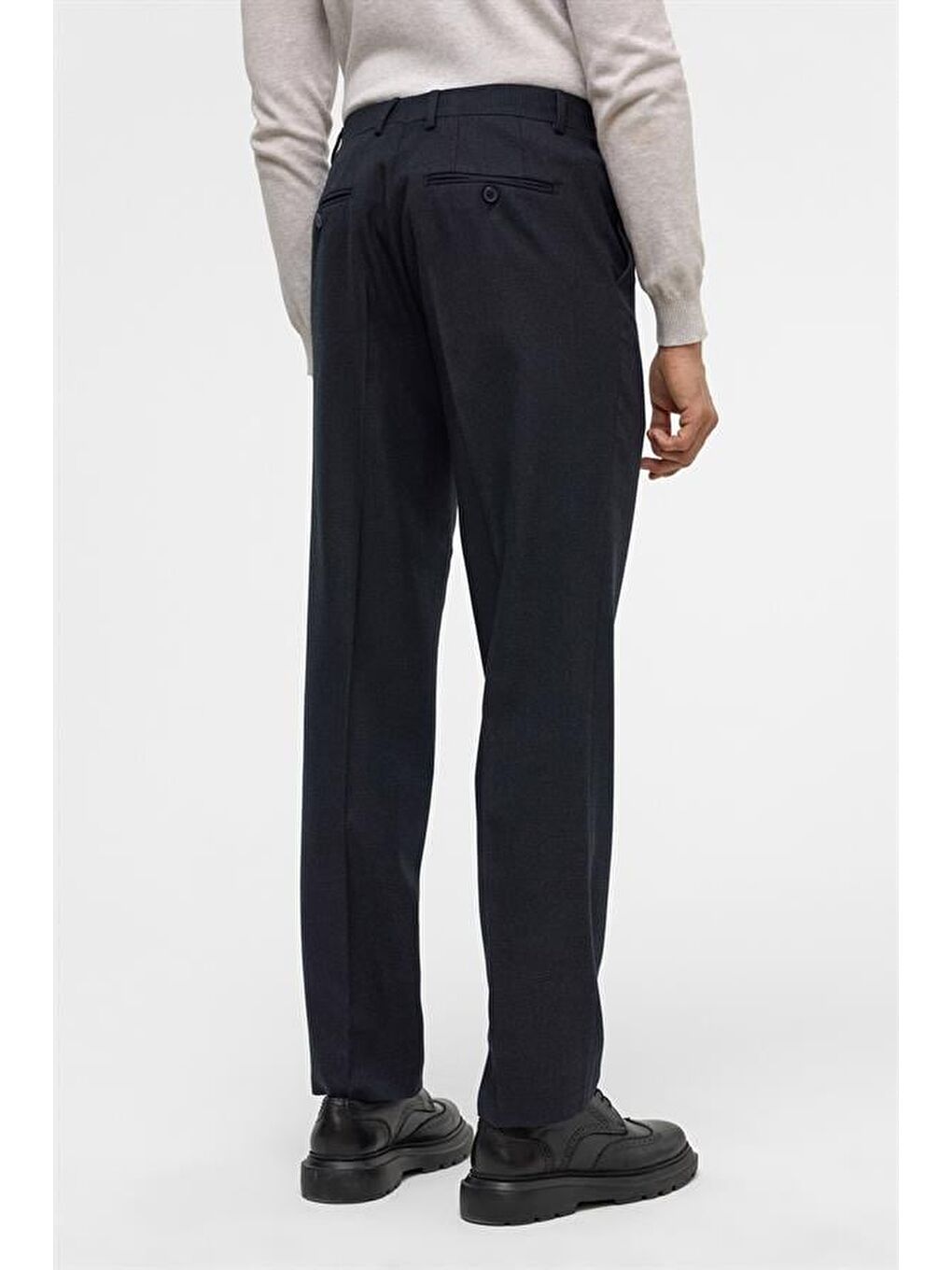 Siyah Slim 5 Cep Kalıp Düz Pantolon-10