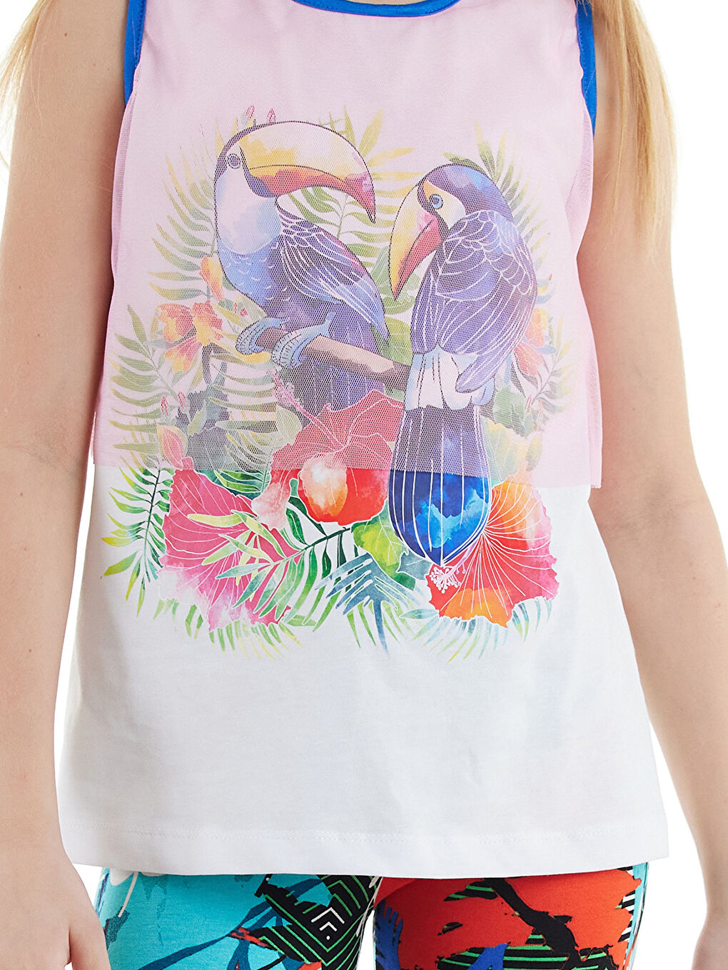 Karışık Tropical Tayt Atlet Toka Takım-4