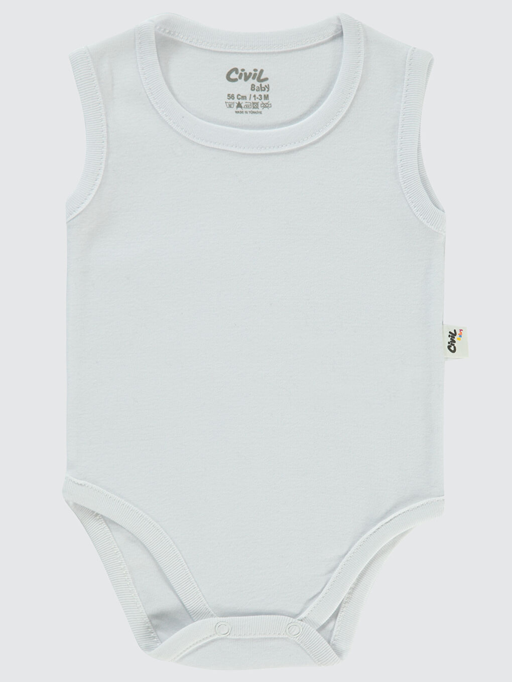 Baby Bebek 5'li Çıtçıtlı Badi 1-36 Ay Ekru