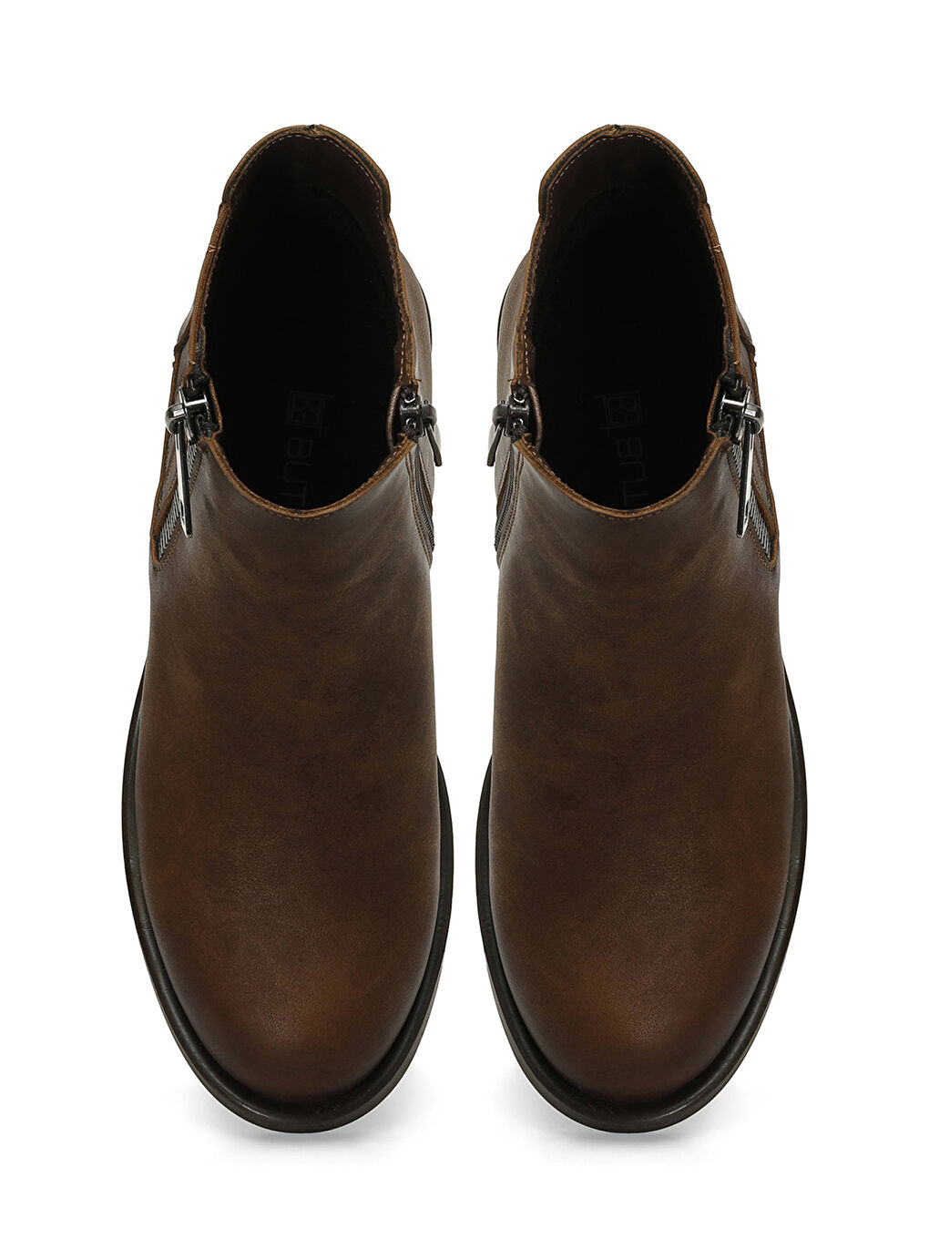 Kahverengi 24K-855 4PR Taba Kadın Düz Bot-3