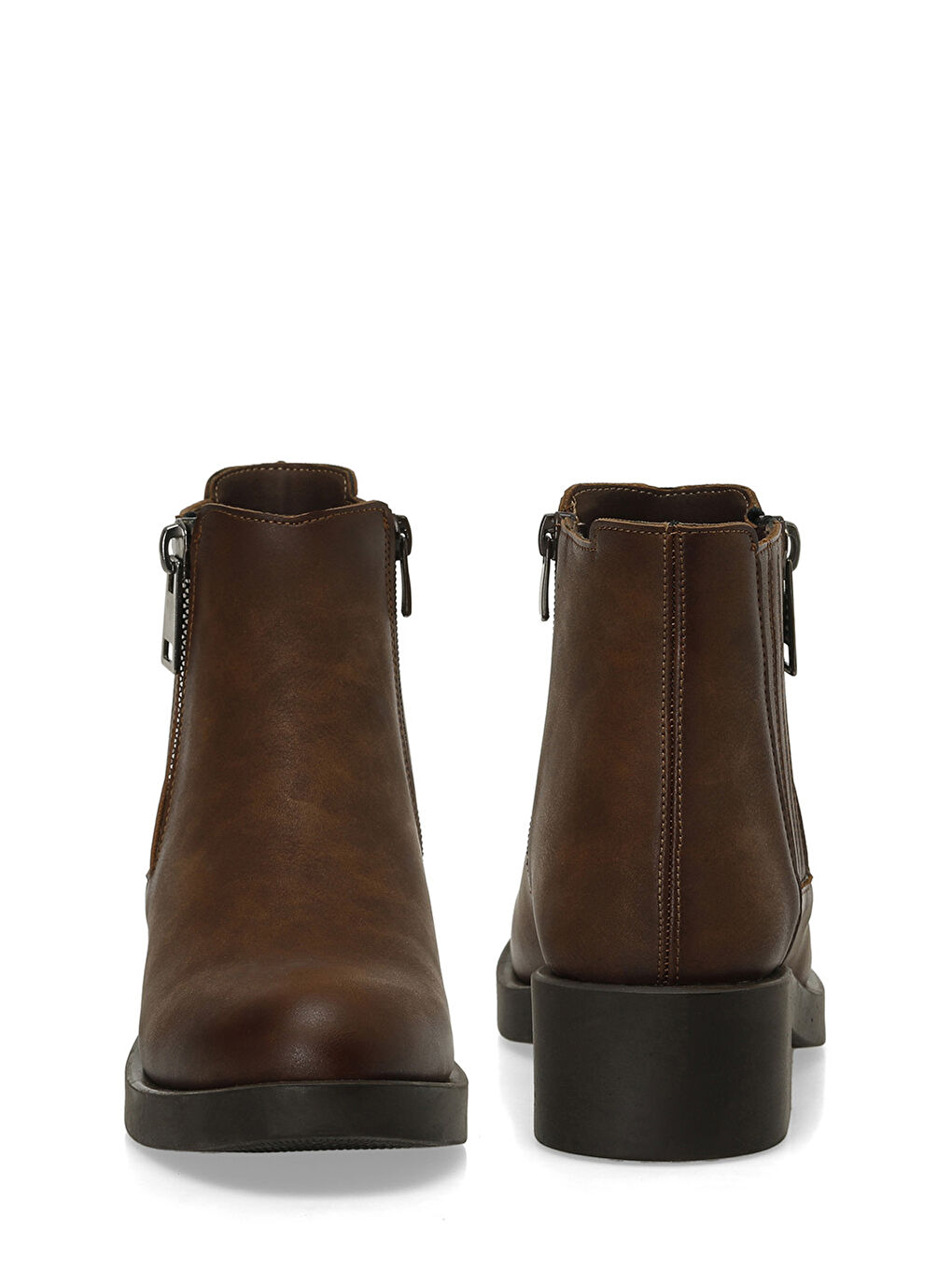 Kahverengi 24K-855 4PR Taba Kadın Düz Bot-4