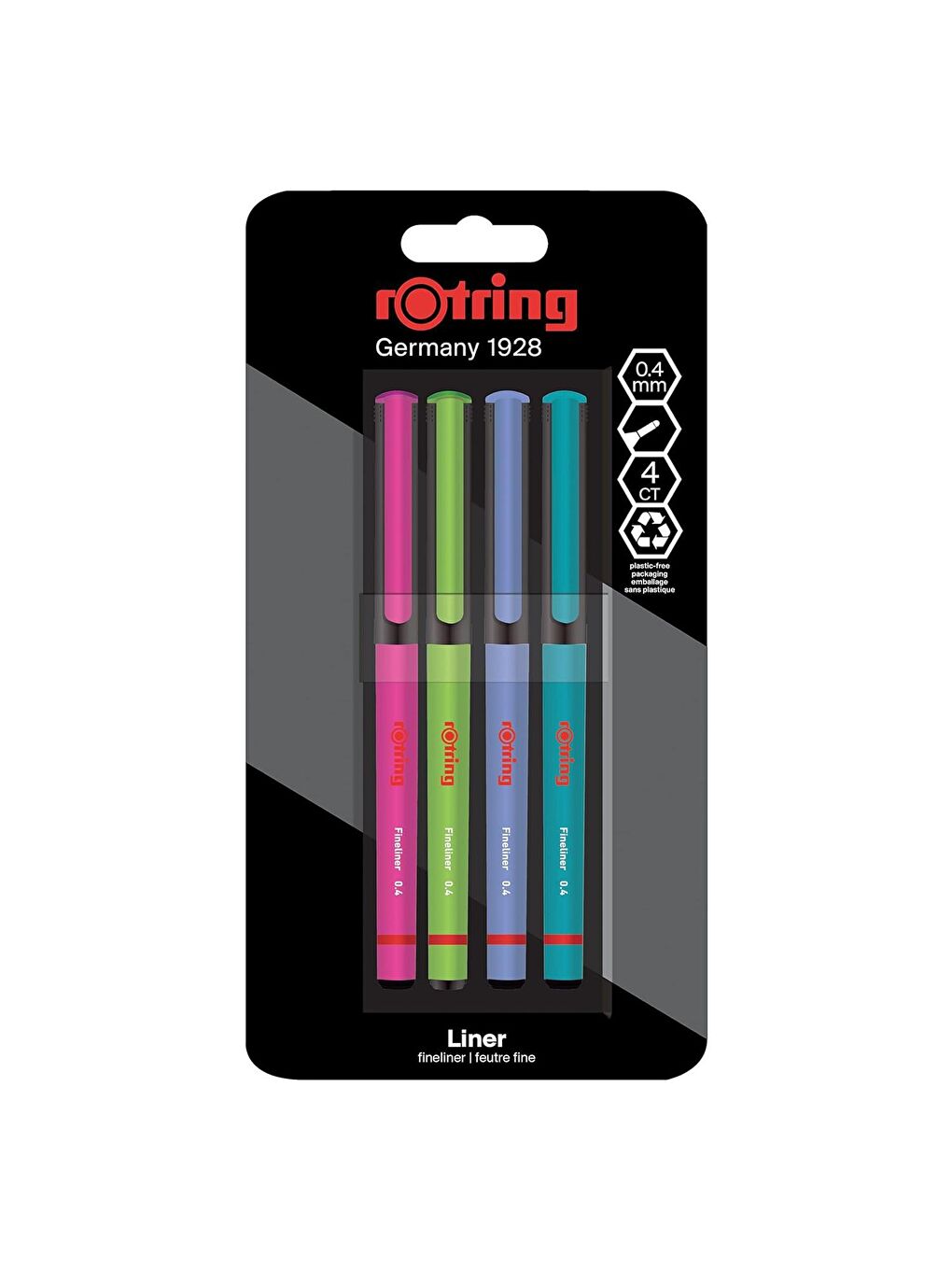 Rotring Karışık Liner Fineliner Keçe Uçlu 0.4 Kalem 4 Renk 2166331