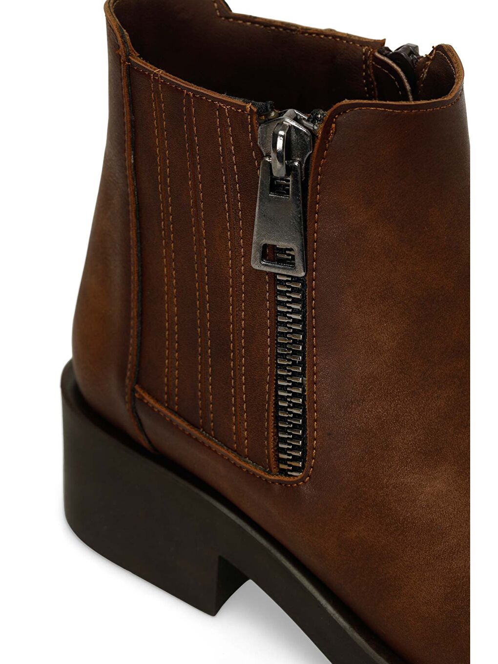 Kahverengi 24K-855 4PR Taba Kadın Düz Bot-6