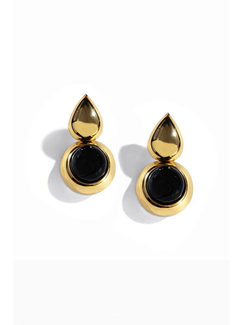 Sarı Black Glow Sallantılı Kadın Küpe-4