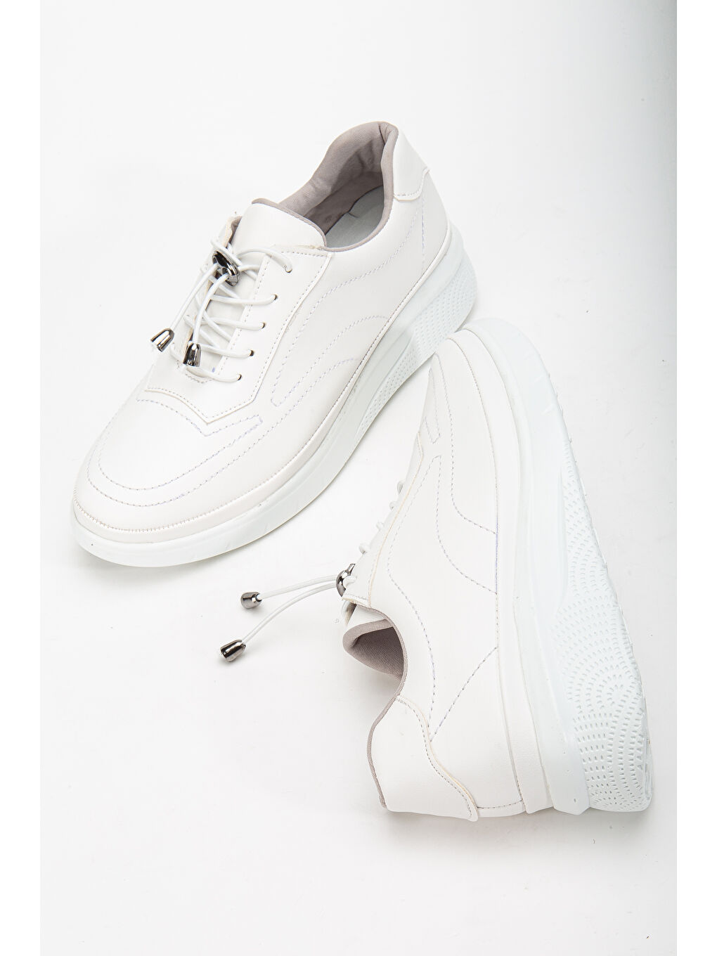 Beyaz D12221 Günlük Ortopedik Kadın Sneaker Spor Ayakkabı-1