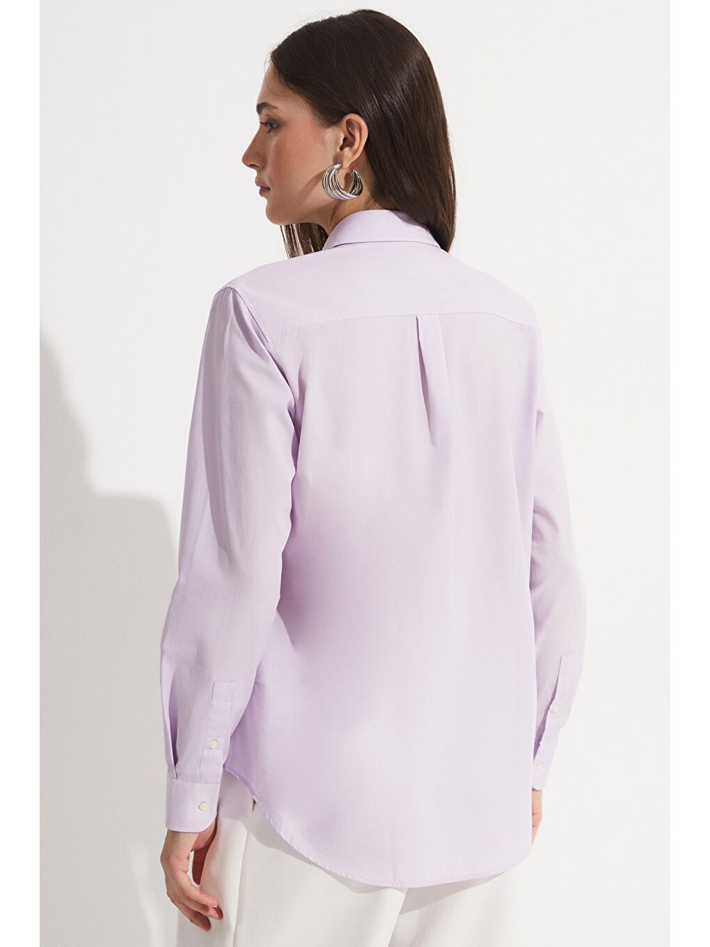 Lila Exclusive Pamuk Basic Gömlek-4