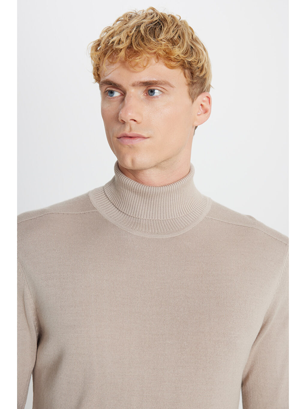 Erkek Bej Melanj Triko Kazak-3