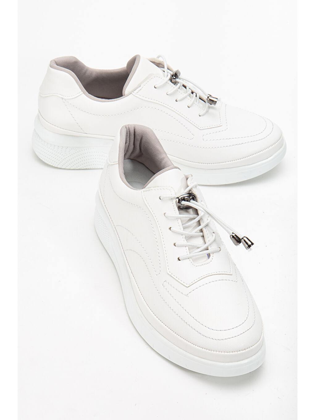 Beyaz D12221 Günlük Ortopedik Kadın Sneaker Spor Ayakkabı-4